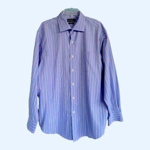 Ralph Lauren men’s Yarmouth button-down size 18-34/35 EUC blue & orange
